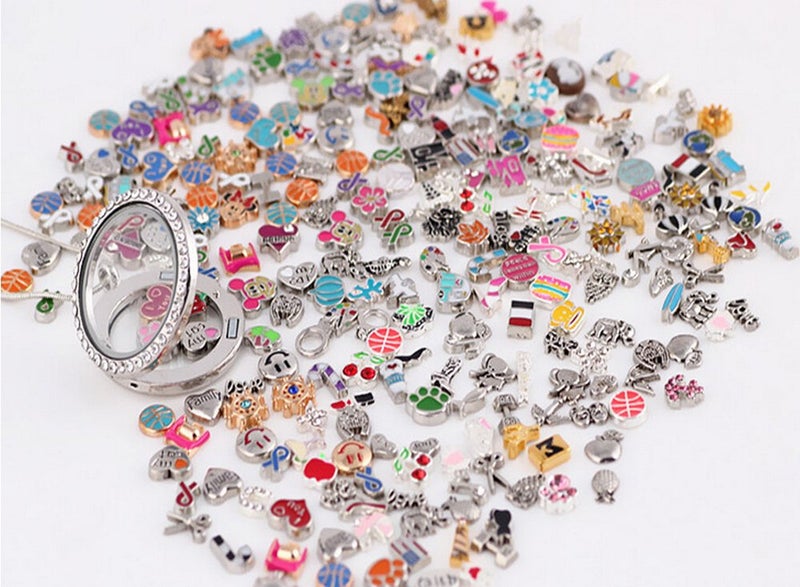 Miraclekoo 100 Pcs Floating Charms Assorted Mix DIY for Floating Lockets Glass Living Memory Lockets Random Style - Image 2